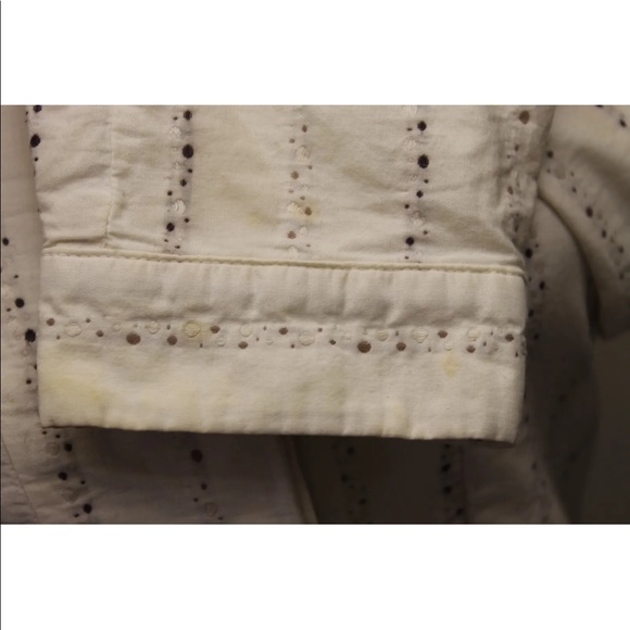 Club Monaco Cotton Linen Blouse Top Ivory Sz 2 - Picture 11 of 12